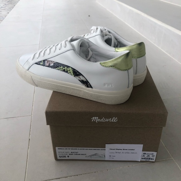 Madewell Sneakers Snake-Embossed  Metallic Leather - Picture 8 of 8
